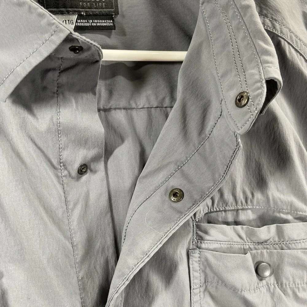 Marmot Shirt Mens XXL Kapalino Performance Snap Button Up Gray Pockets Outdoor